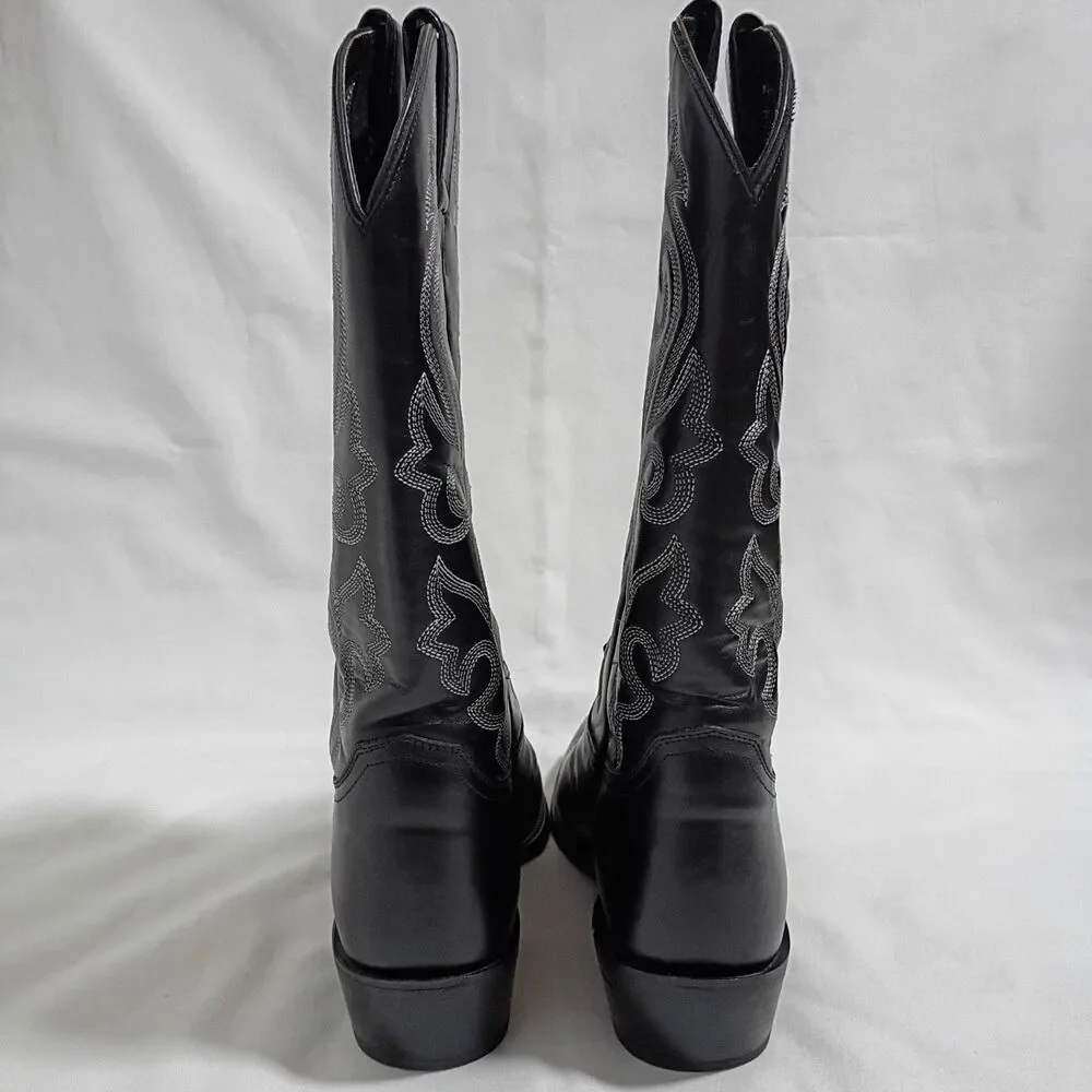Justin Boots Mens Classic Western  Cowboy Boot Black 1409 Sz 11 D